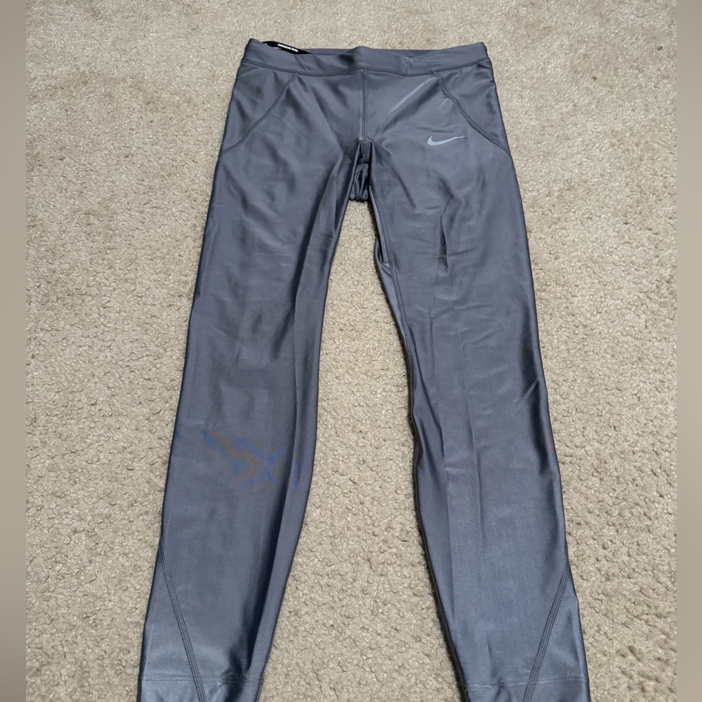 Grey reflective nike leggings